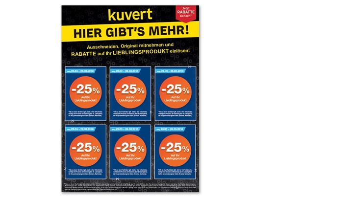 KUVERT Rabattcoupons