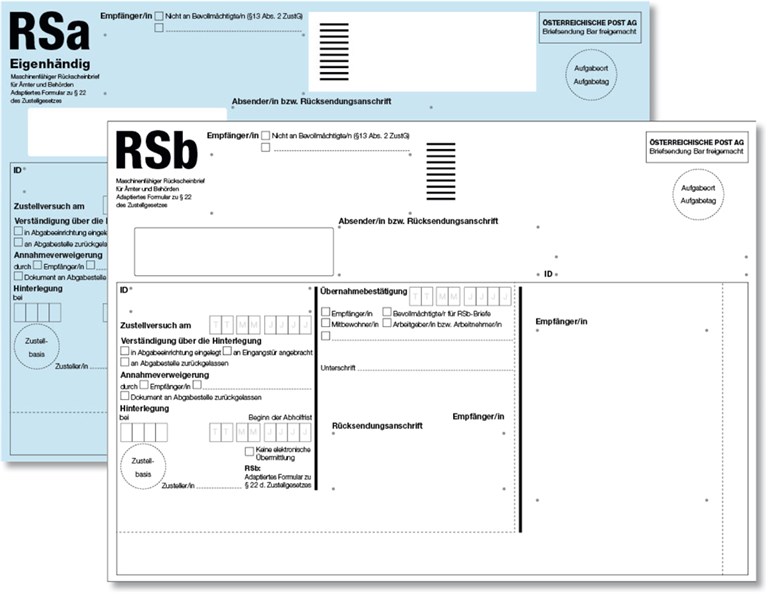 Behördenbrief (Rsa/RSb) - PostAG